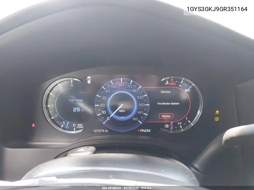 1GYS3GKJ9GR351164 2016 Cadillac Escalade Esv Standard