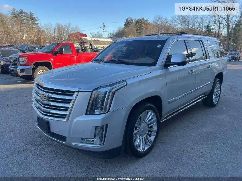 1GYS4KKJ5JR111066 2018 Cadillac Escalade Esv Platinum