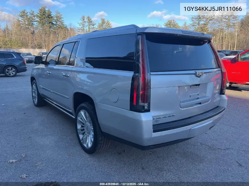 1GYS4KKJ5JR111066 2018 Cadillac Escalade Esv Platinum