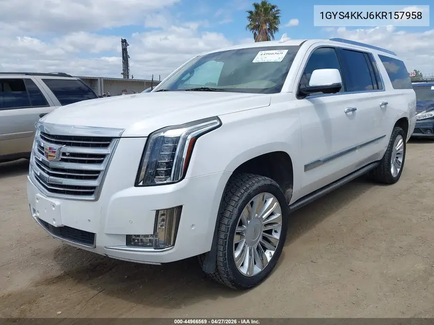 2019 Cadillac Escalade Esv Platinum VIN: 1GYS4KKJ6KR157958 Lot: 44966569