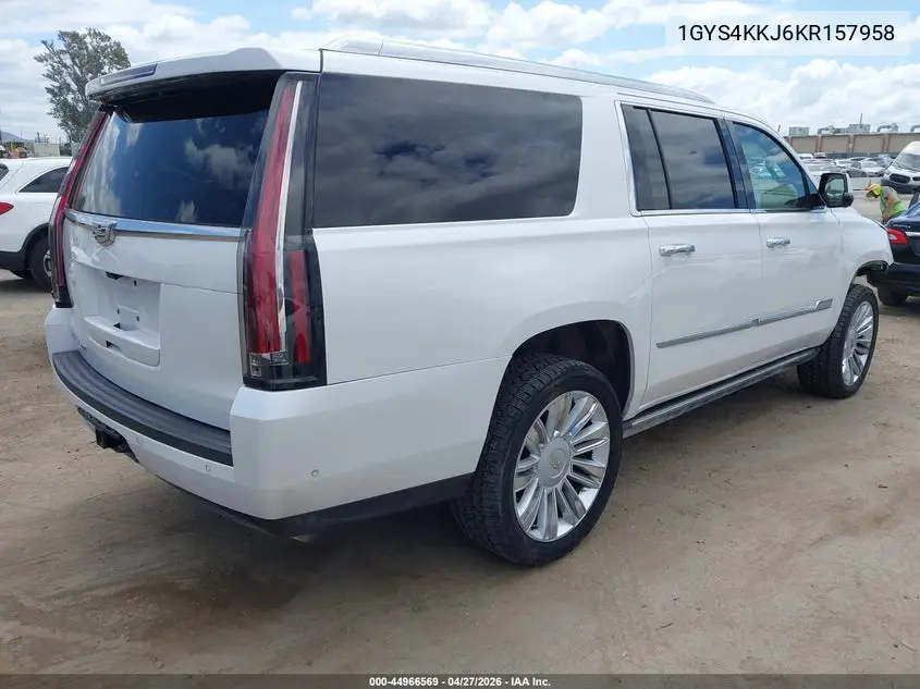 2019 Cadillac Escalade Esv Platinum VIN: 1GYS4KKJ6KR157958 Lot: 44966569