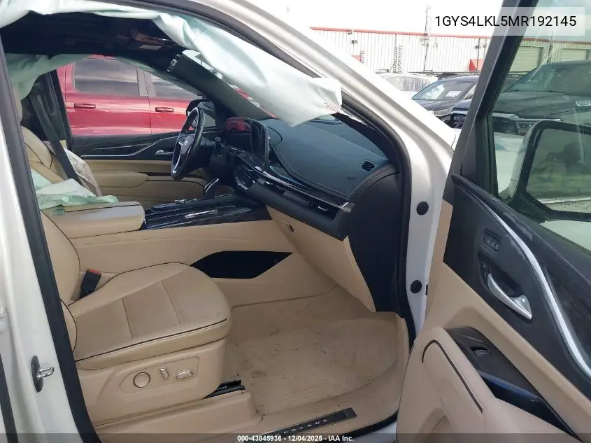 1GYS4LKL5MR192145 2021 Cadillac Escalade Esv 4Wd Premium Luxury