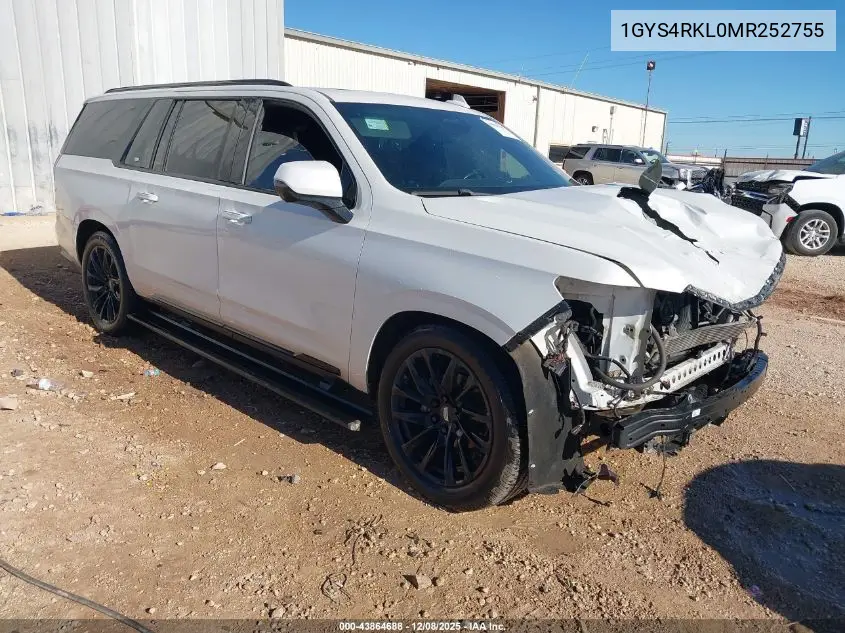 1GYS4RKL0MR252755 2021 Cadillac Escalade Esv 4Wd Sport Platinum