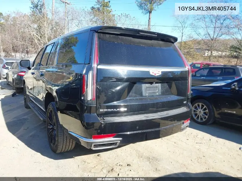 1GYS4JKL3MR405744 2021 Cadillac Escalade Esv 4Wd Luxury