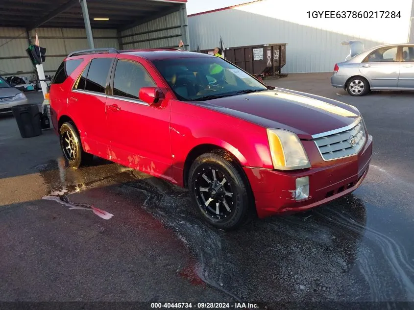 1GYEE637860217284 2006 Cadillac Srx V6