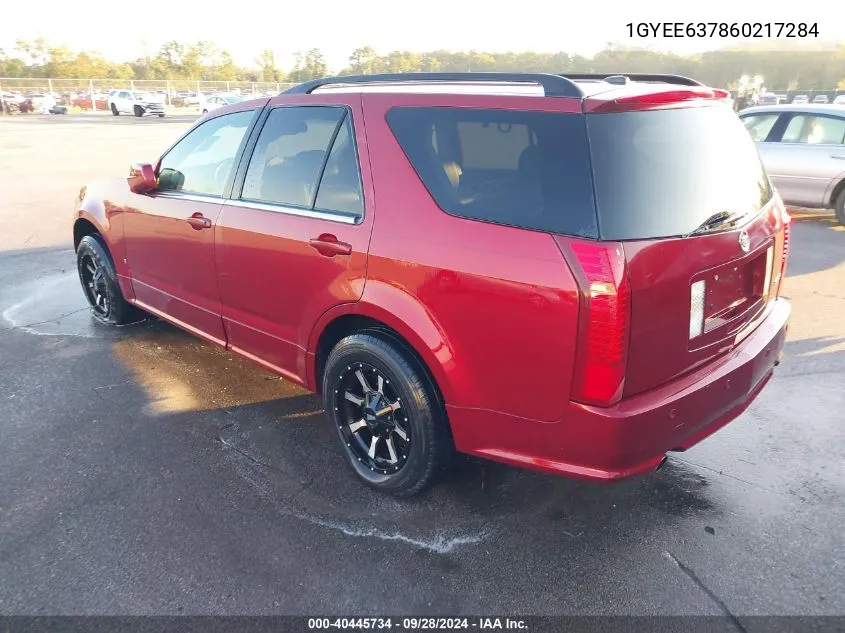 1GYEE637860217284 2006 Cadillac Srx V6