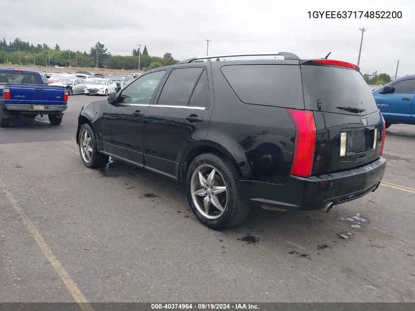 1GYEE637174852200 2007 Cadillac Srx V6