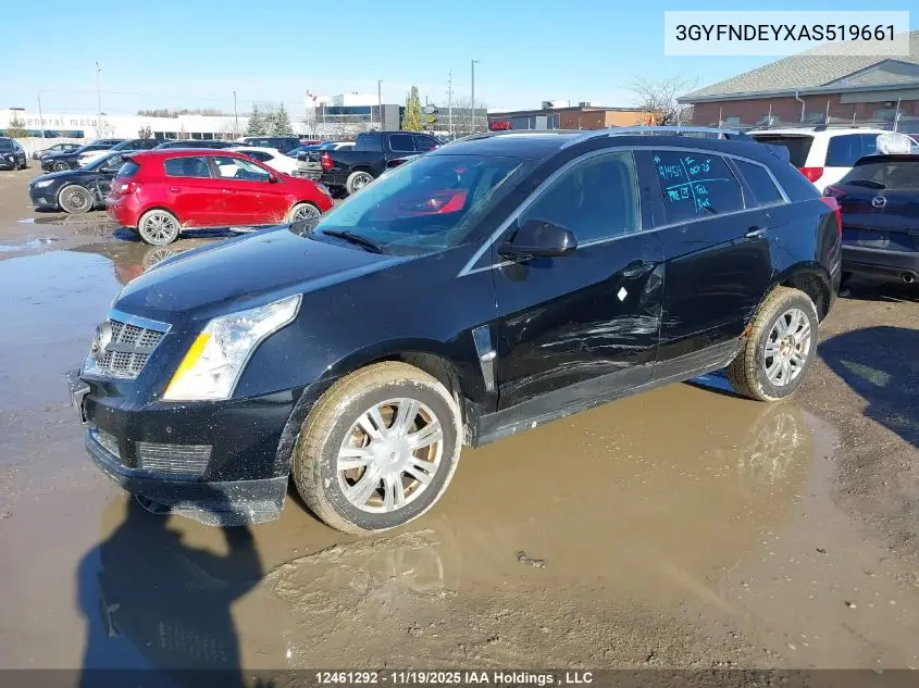 3GYFNDEYXAS519661 2010 Cadillac Srx Luxury Collection