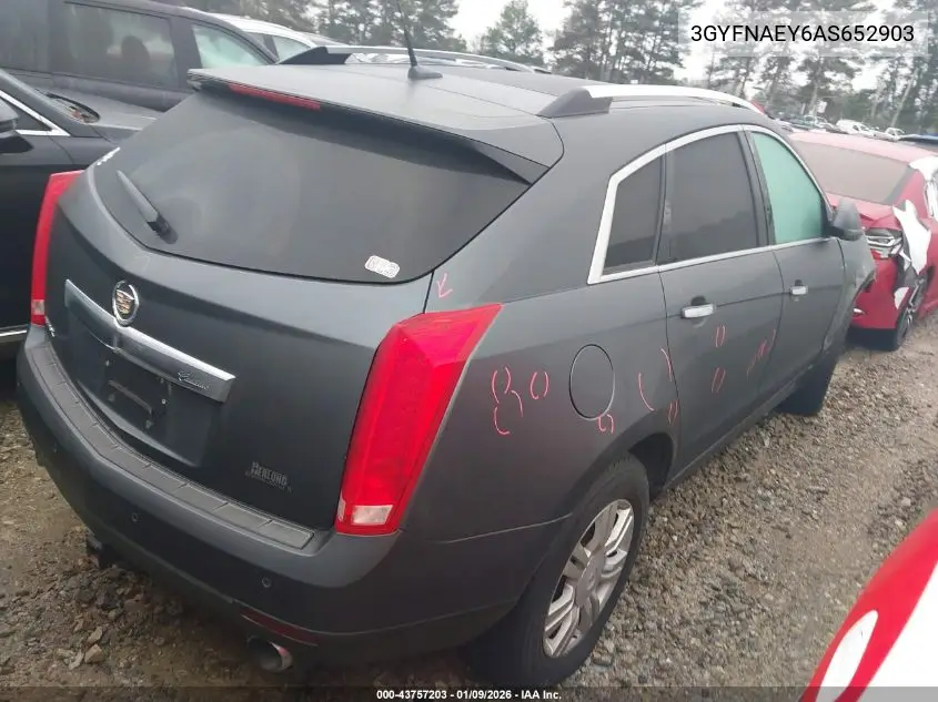 3GYFNAEY6AS652903 2010 Cadillac Srx Luxury Collection