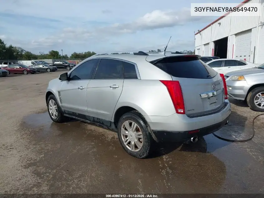 3GYFNAEY8AS649470 2010 Cadillac Srx Luxury Collection