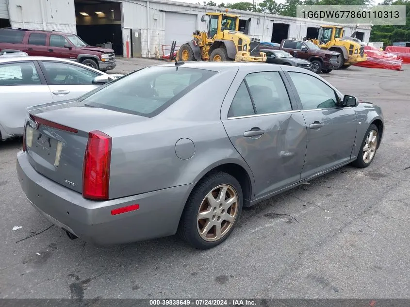 1G6DW677860110313 2006 Cadillac Sts V6