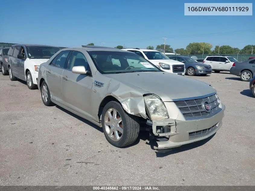 1G6DW67V680111929 2008 Cadillac Sts V6