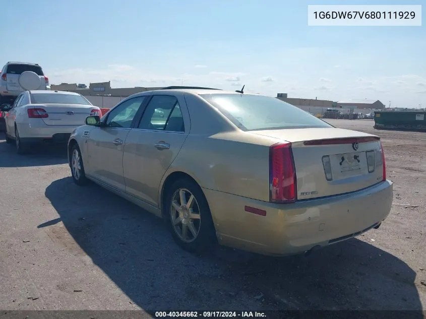 1G6DW67V680111929 2008 Cadillac Sts V6