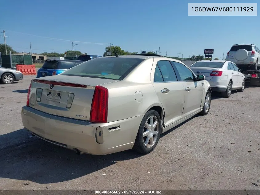 1G6DW67V680111929 2008 Cadillac Sts V6