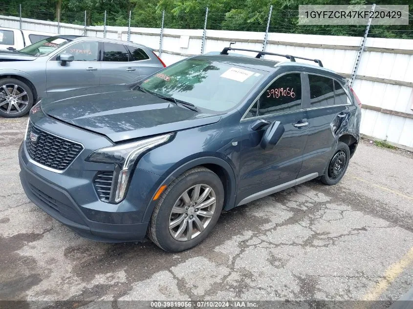 1GYFZCR47KF220429 2019 Cadillac Xt4 Premium Luxury