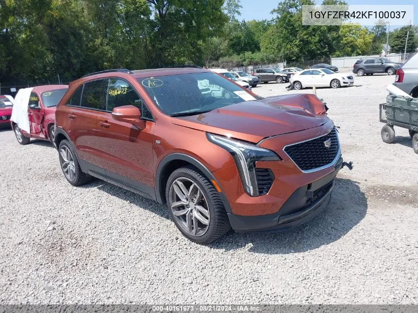 2019 Cadillac Xt4 Sport VIN: 1GYFZFR42KF100037 Lot: 40161673