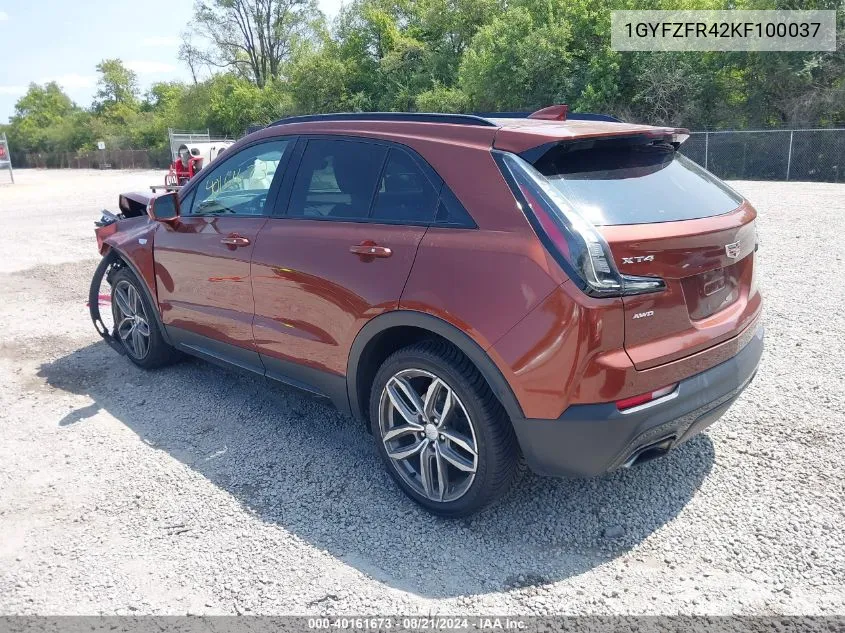 1GYFZFR42KF100037 2019 Cadillac Xt4 Sport