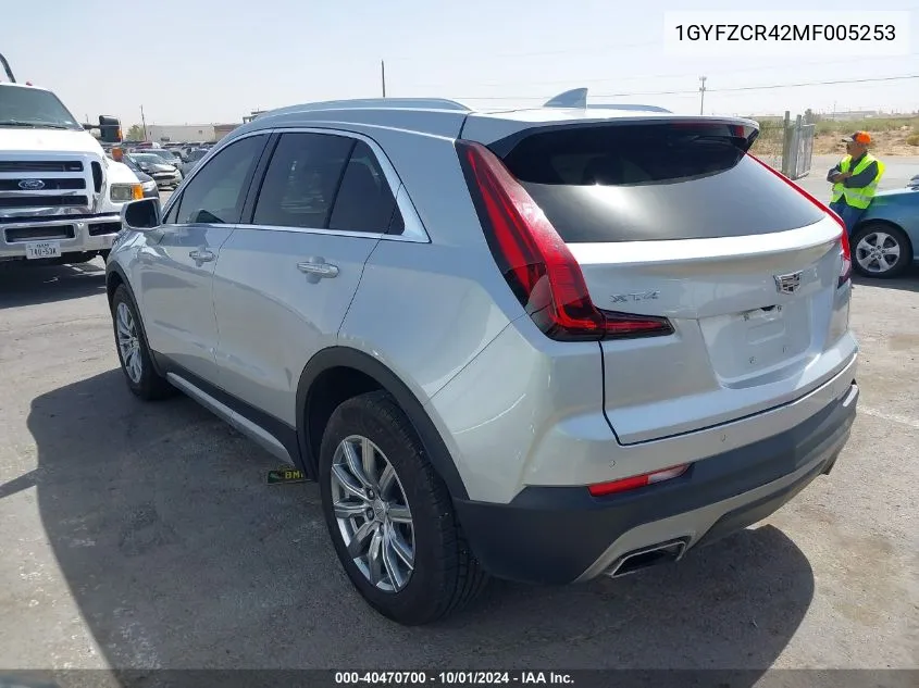 2021 Cadillac Xt4 Premium Luxury VIN: 1GYFZCR42MF005253 Lot: 40470700