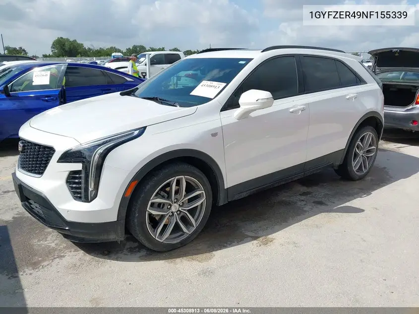 2022 Cadillac Xt4 Fwd Sport VIN: 1GYFZER49NF155339 Lot: 45308913