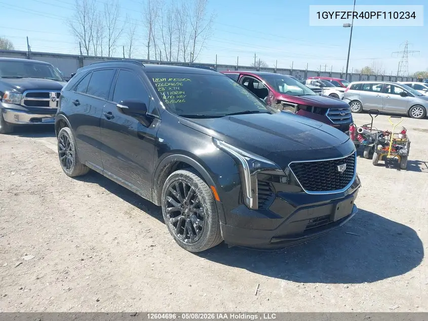 2023 Cadillac Xt4 Sport VIN: 1GYFZFR40PF110234 Lot: 12604696