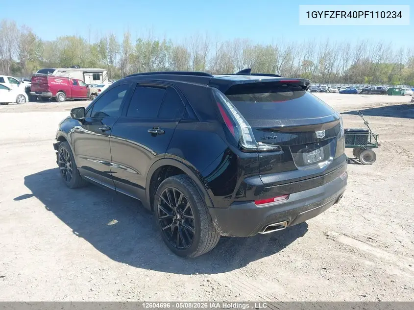 2023 Cadillac Xt4 Sport VIN: 1GYFZFR40PF110234 Lot: 12604696