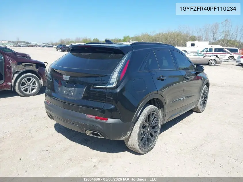 2023 Cadillac Xt4 Sport VIN: 1GYFZFR40PF110234 Lot: 12604696