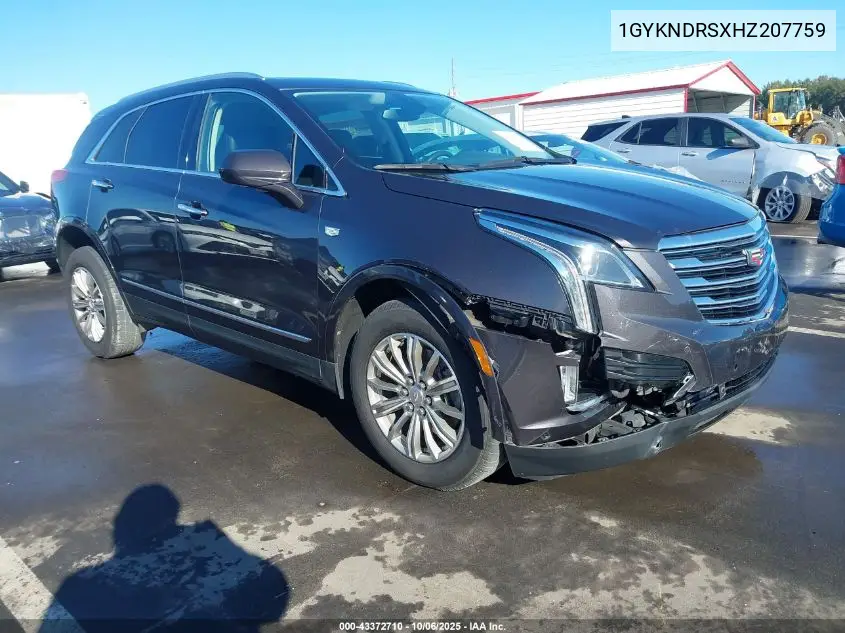 1GYKNDRSXHZ207759 2017 Cadillac Xt5 Luxury