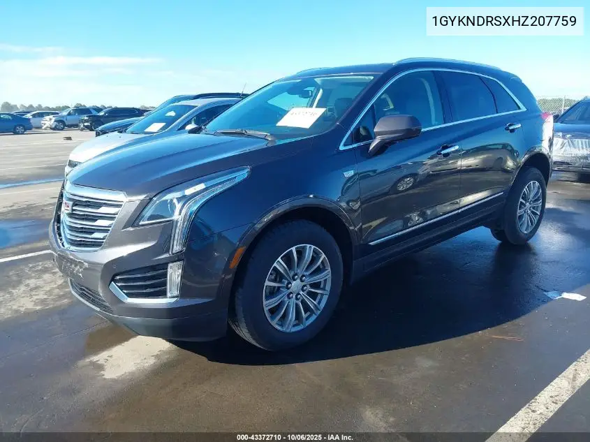 1GYKNDRSXHZ207759 2017 Cadillac Xt5 Luxury