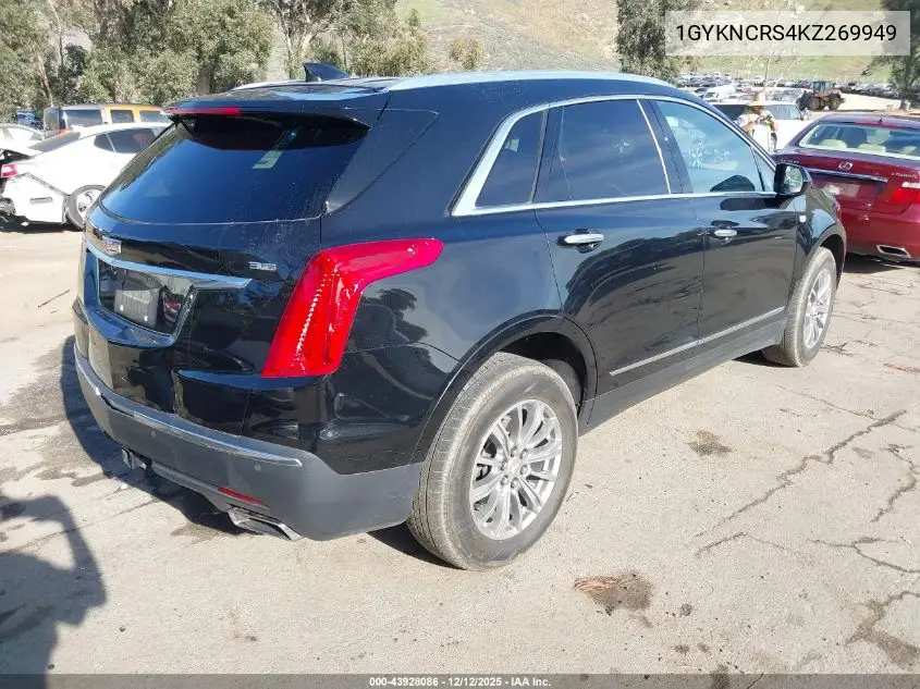 1GYKNCRS4KZ269949 2019 Cadillac Xt5 Luxury