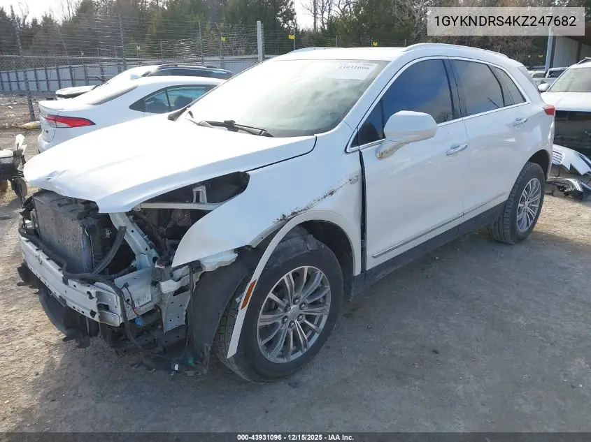 1GYKNDRS4KZ247682 2019 Cadillac Xt5 Luxury