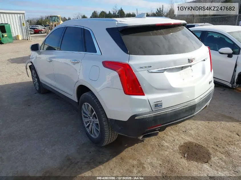 1GYKNDRS4KZ247682 2019 Cadillac Xt5 Luxury