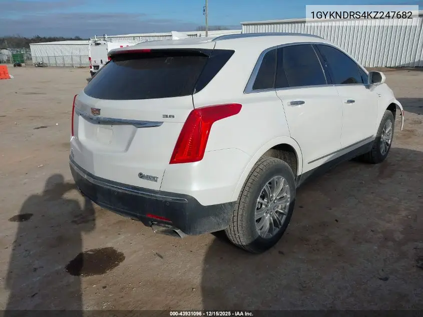 1GYKNDRS4KZ247682 2019 Cadillac Xt5 Luxury
