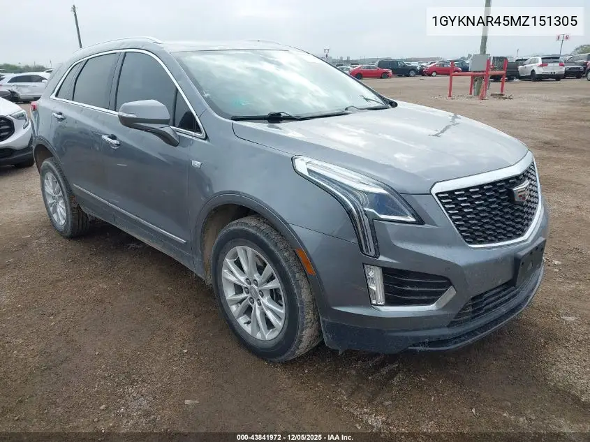 1GYKNAR45MZ151305 2021 Cadillac Xt5 Fwd Luxury