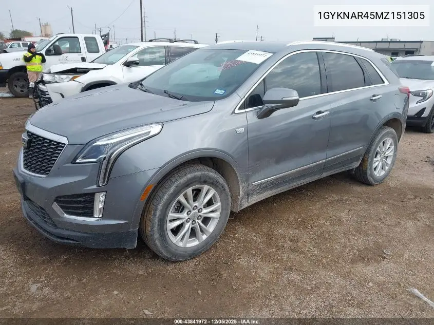 1GYKNAR45MZ151305 2021 Cadillac Xt5 Fwd Luxury