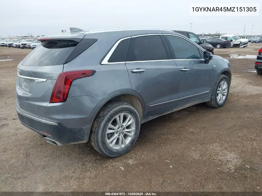 1GYKNAR45MZ151305 2021 Cadillac Xt5 Fwd Luxury