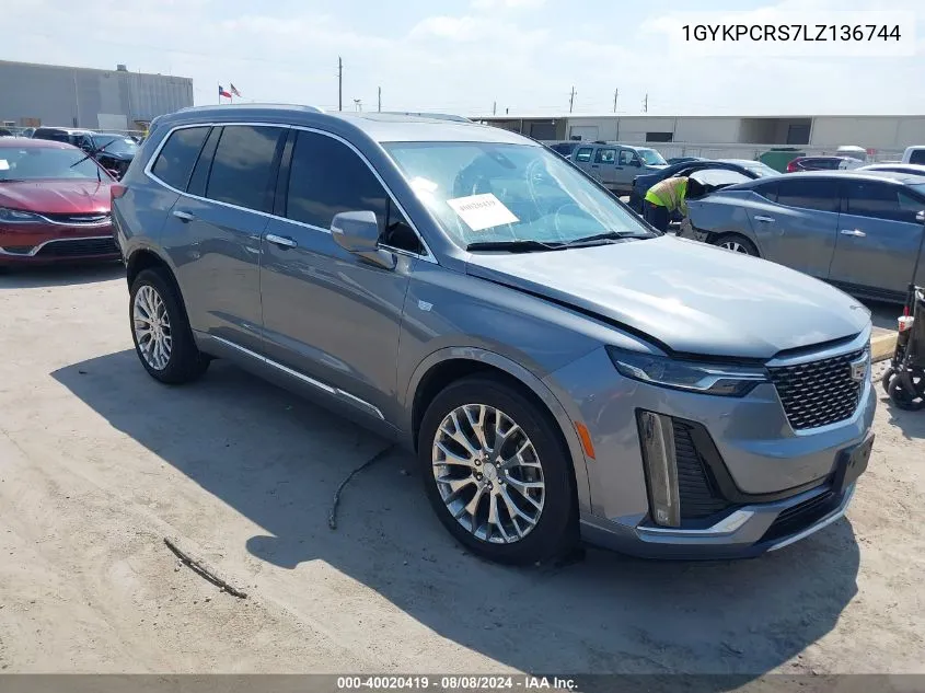 1GYKPCRS7LZ136744 2020 Cadillac Xt6 Fwd Premium Luxury