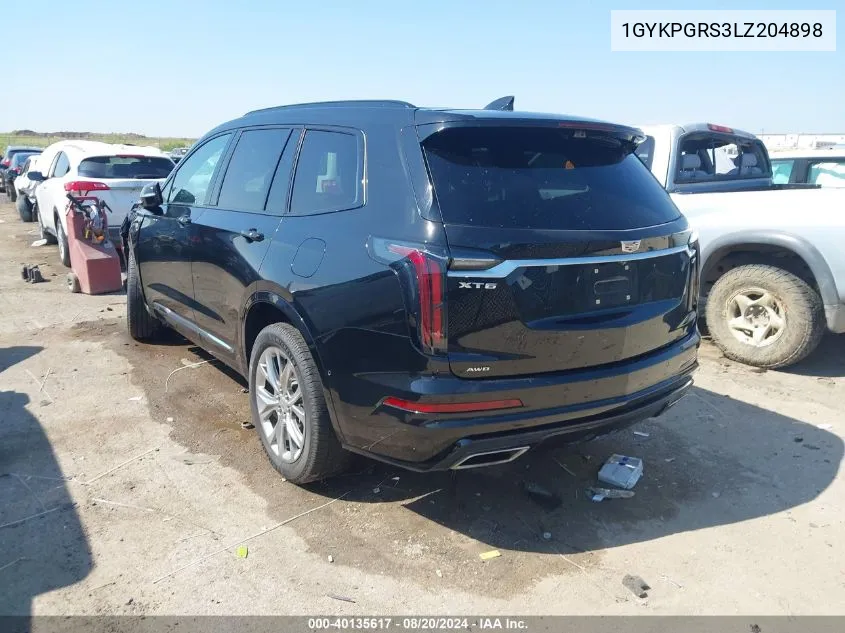 1GYKPGRS3LZ204898 2020 Cadillac Xt6 Sport