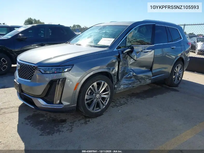 1GYKPFRS5NZ105593 2022 Cadillac Xt6 Awd Premium Luxury