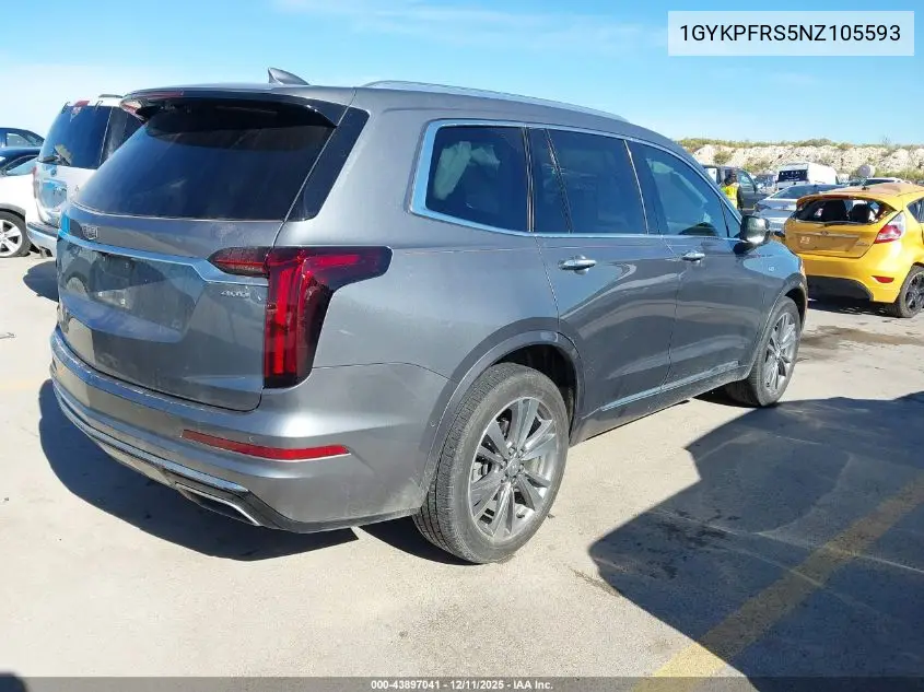 1GYKPFRS5NZ105593 2022 Cadillac Xt6 Awd Premium Luxury