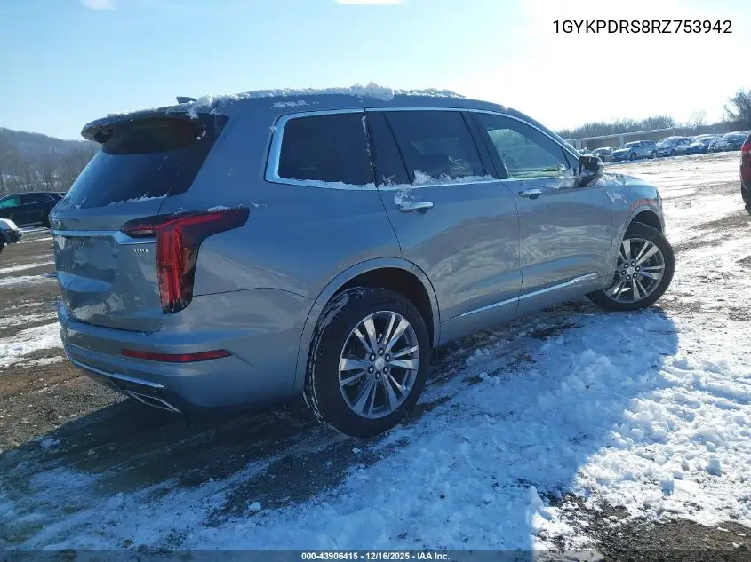 1GYKPDRS8RZ753942 2024 Cadillac Xt6 Awd Premium Luxury