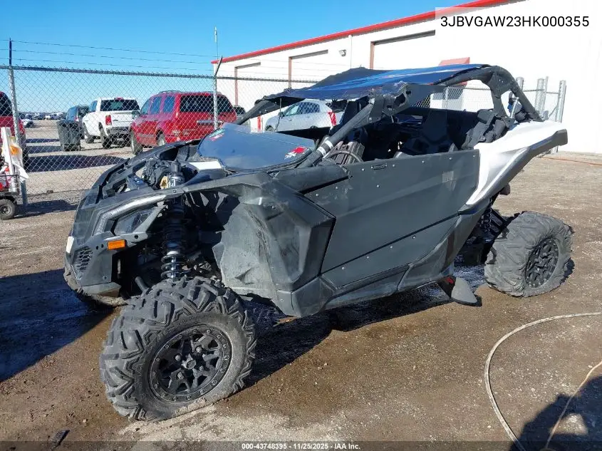 3JBVGAW23HK000355 2017 Can-Am Maverick X3 Turbo R