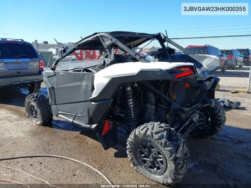 3JBVGAW23HK000355 2017 Can-Am Maverick X3 Turbo R
