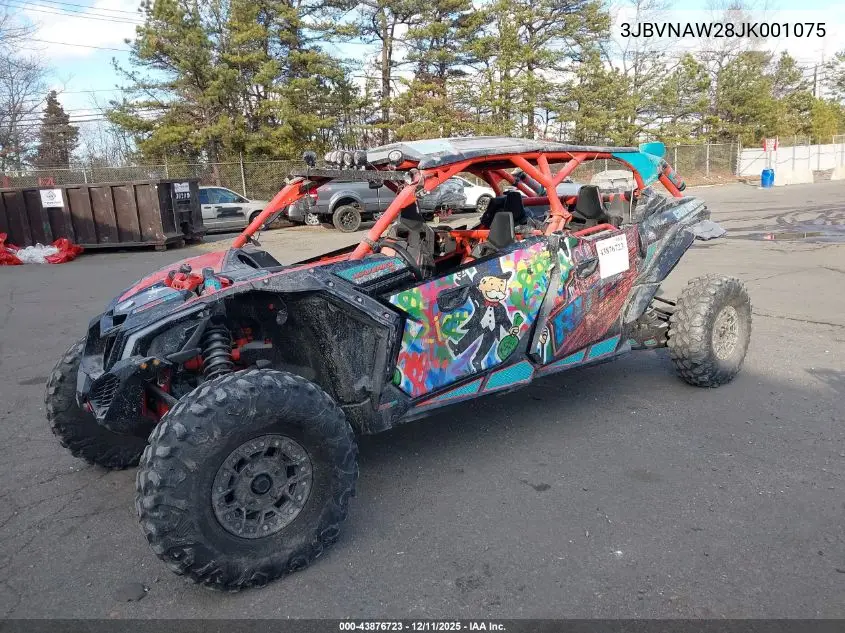 2018 Can-Am Maverick X3 Max X Rs Turbo R VIN: 3JBVNAW28JK001075 Lot: 43876723