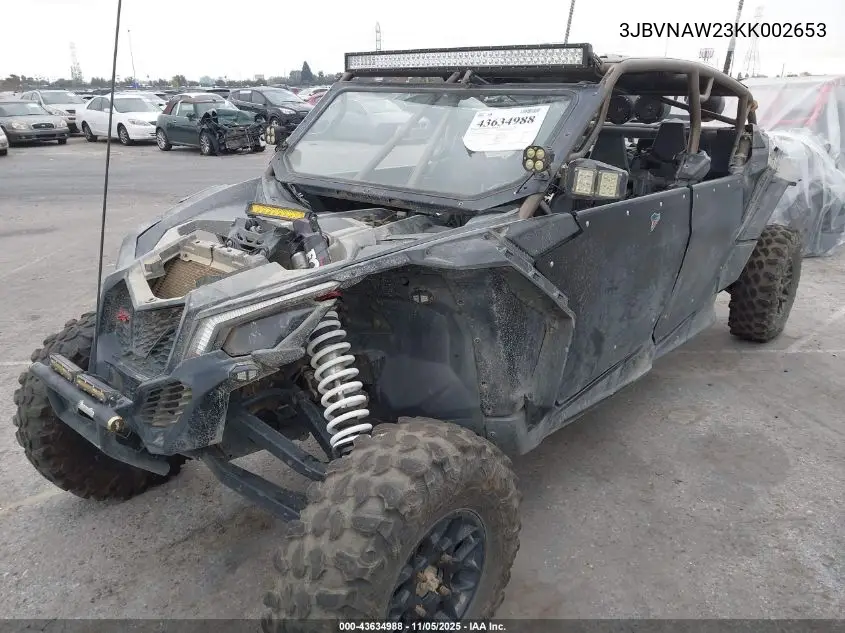 3JBVNAW23KK002653 2019 Can-Am Maverick X3 Max X Rs Turbo R