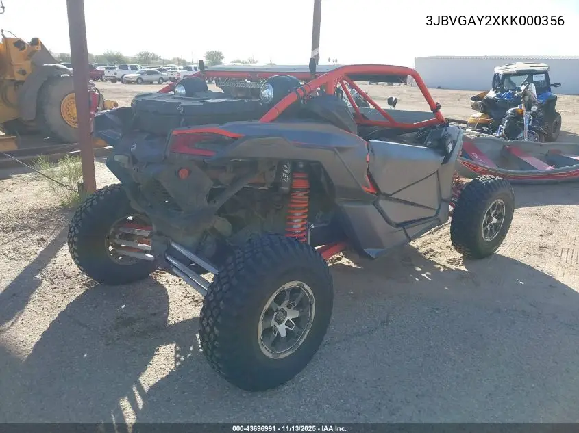 3JBVGAY2XKK000356 2019 Can-Am Maverick X3 Turbo