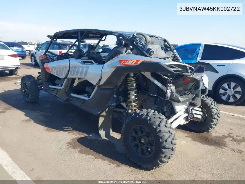 3JBVNAW45KK002722 2019 Can-Am Maverick X3 Max X Rs Turbo R