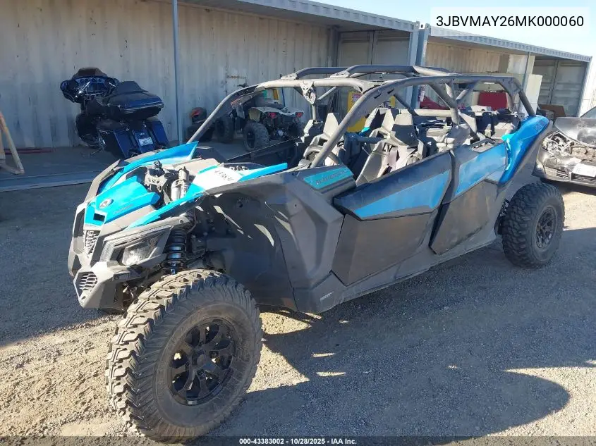 3JBVMAY26MK000060 2021 Can-Am Maverick X3 Max Ds Turbo
