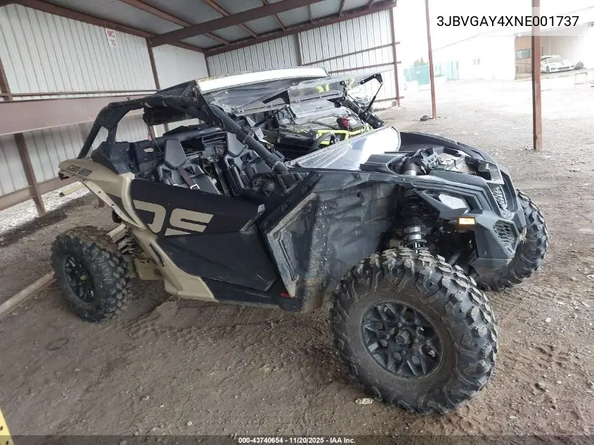 3JBVGAY4XNE001737 2022 Can-Am Maverick X3 Ds Turbo