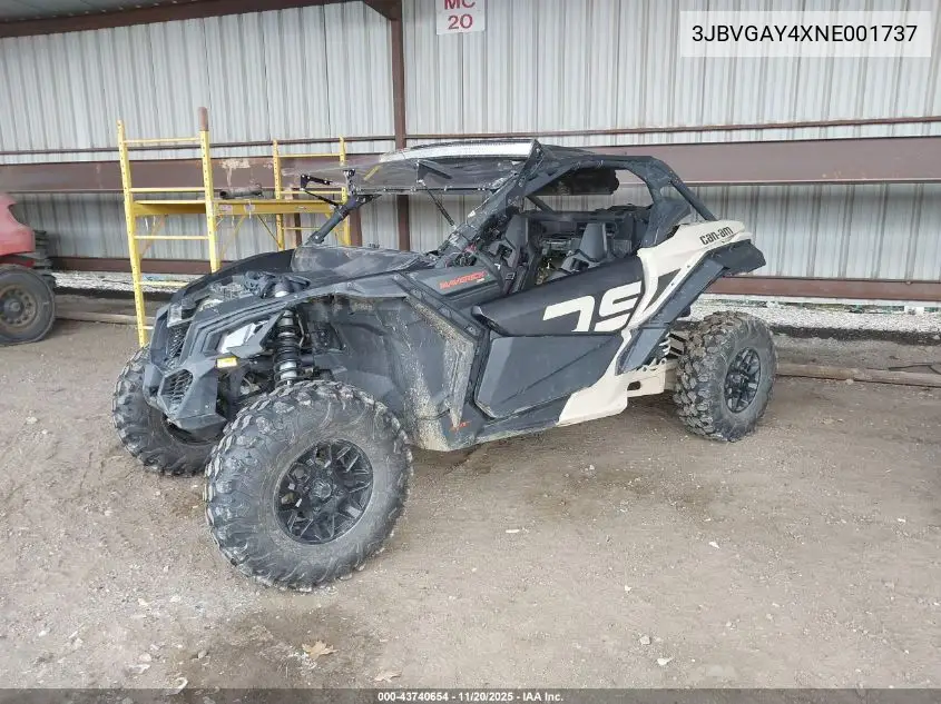 3JBVGAY4XNE001737 2022 Can-Am Maverick X3 Ds Turbo