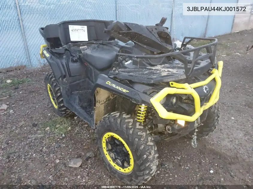 3JBLPAU44KJ001572 2019 Can-Am Outlander Max Xt 850/Xt-P 850